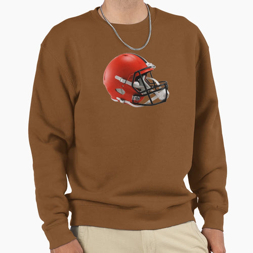 Helmet Browns Icon Sweatshirt - Novelty Apparel Unisex - T-Shirt, Sweatshirt, Hoodie