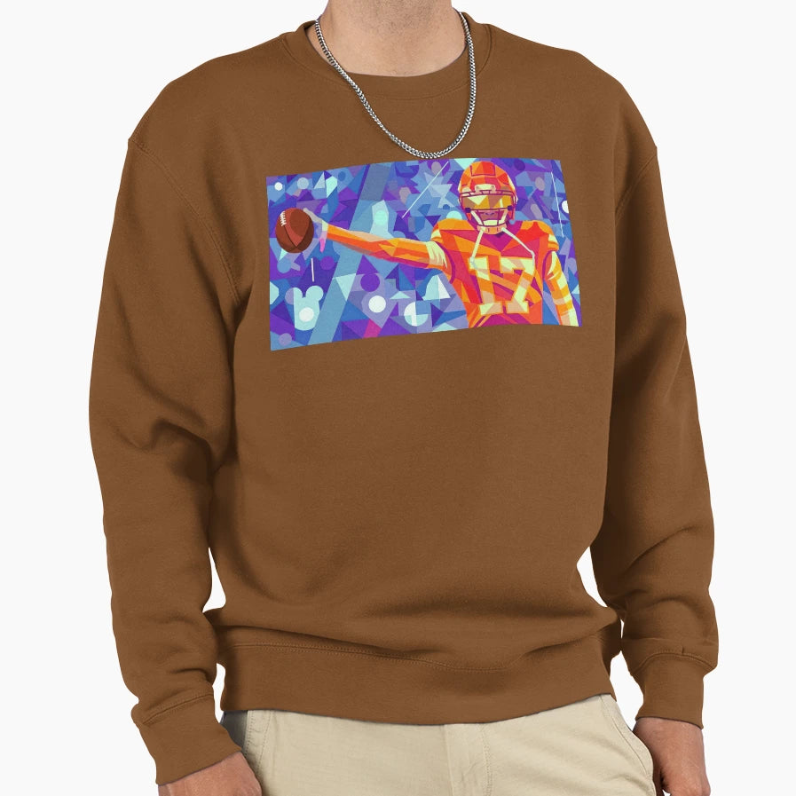 Football Player Sweatshirt - Novelty Apparel for Adults - T-Shirt, Sweatshirt, Hoodie