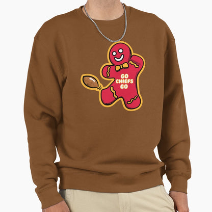 Kansas City Chiefs Gingerbread Sweatshirt - Casual Everyday Wear Men Women - T-Shirt, Sweatshirt, Hoodie