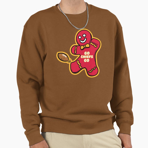 Kansas City Chiefs Gingerbread Sweatshirt - Casual Everyday Wear Men Women - T-Shirt, Sweatshirt, Hoodie