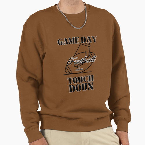 Game Day Football Vibes Sweatshirt - Minimalist Print for Adults - T-Shirt, Sweatshirt, Hoodie