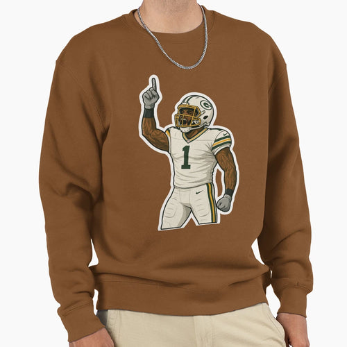 Green Gold Beast Mode Parsons Sweatshirt - Aesthetic Graphic for Adults - T-Shirt, Sweatshirt, Hoodie