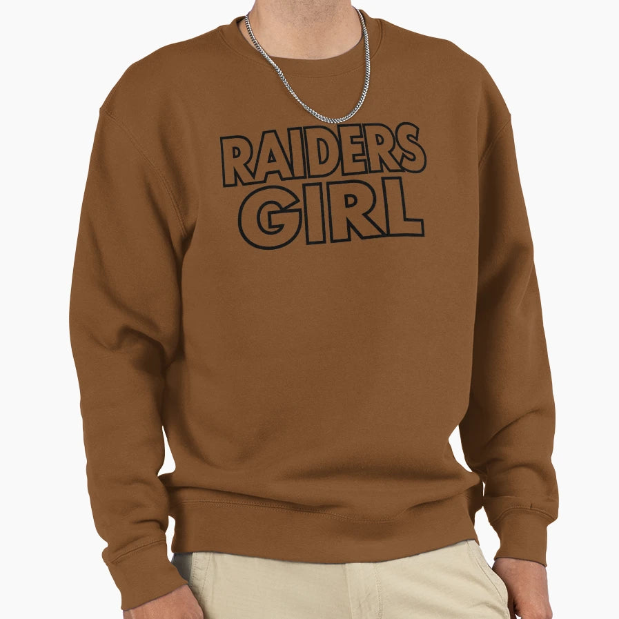Raiders Bold Statement Typography Sweatshirt - Unique Graphic Men Women - T-Shirt, Sweatshirt, Hoodie