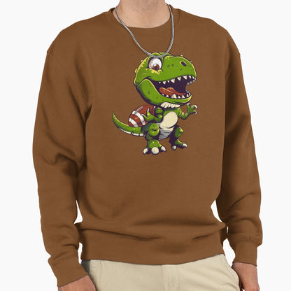 Dino Football Sweatshirt - Graphic Print Men Women - T-Shirt, Sweatshirt, Hoodie