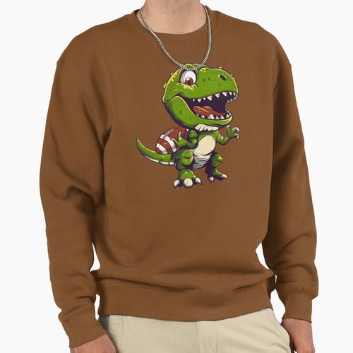 Dino Football Sweatshirt - Graphic Print Men Women - T-Shirt, Sweatshirt, Hoodie