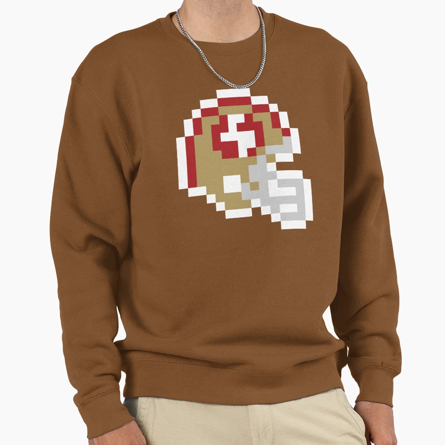 San Francisco 49Ers 8 Bit Football Sweatshirt - Graphic Print Unisex - T-Shirt, Sweatshirt, Hoodie