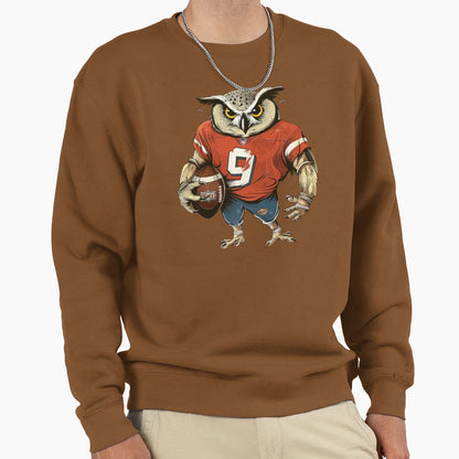 Owl Football Sweatshirt - Streetwear Style for Adults - T-Shirt, Sweatshirt, Hoodie