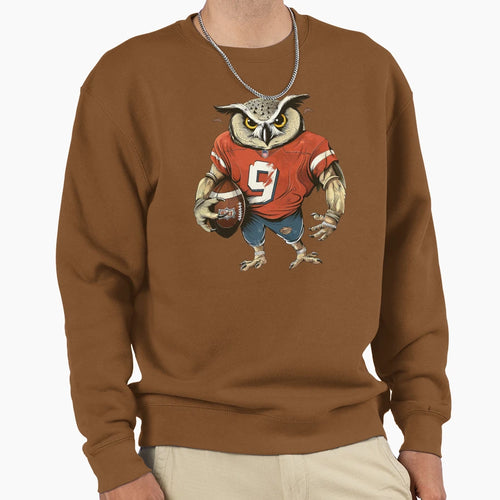 Owl Football Sweatshirt - Streetwear Style for Adults - T-Shirt, Sweatshirt, Hoodie