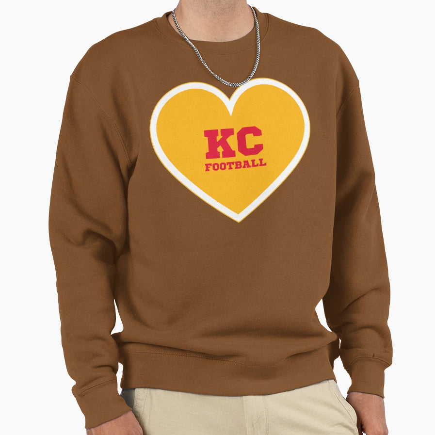 I Love Kansas City Heart Kc Sweatshirt - Minimalist Print for Adults - T-Shirt, Sweatshirt, Hoodie