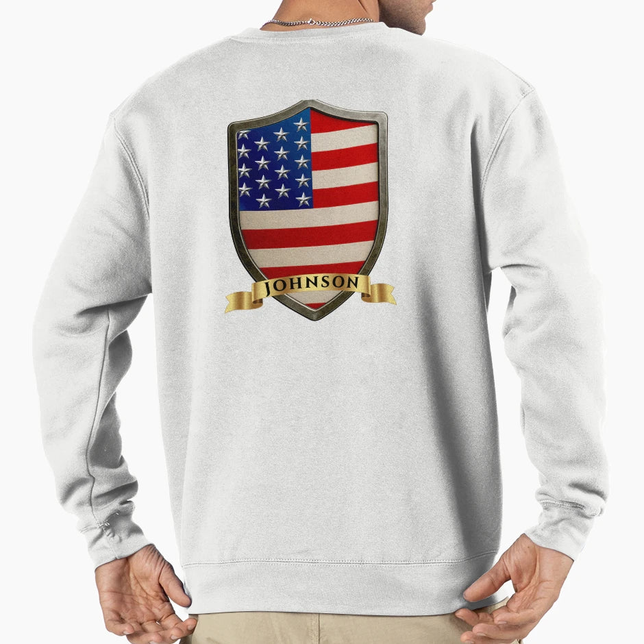 Johnson Usa Legacy Shield Sweatshirt - Graphic Print for Adults - T-Shirt, Sweatshirt, Hoodie