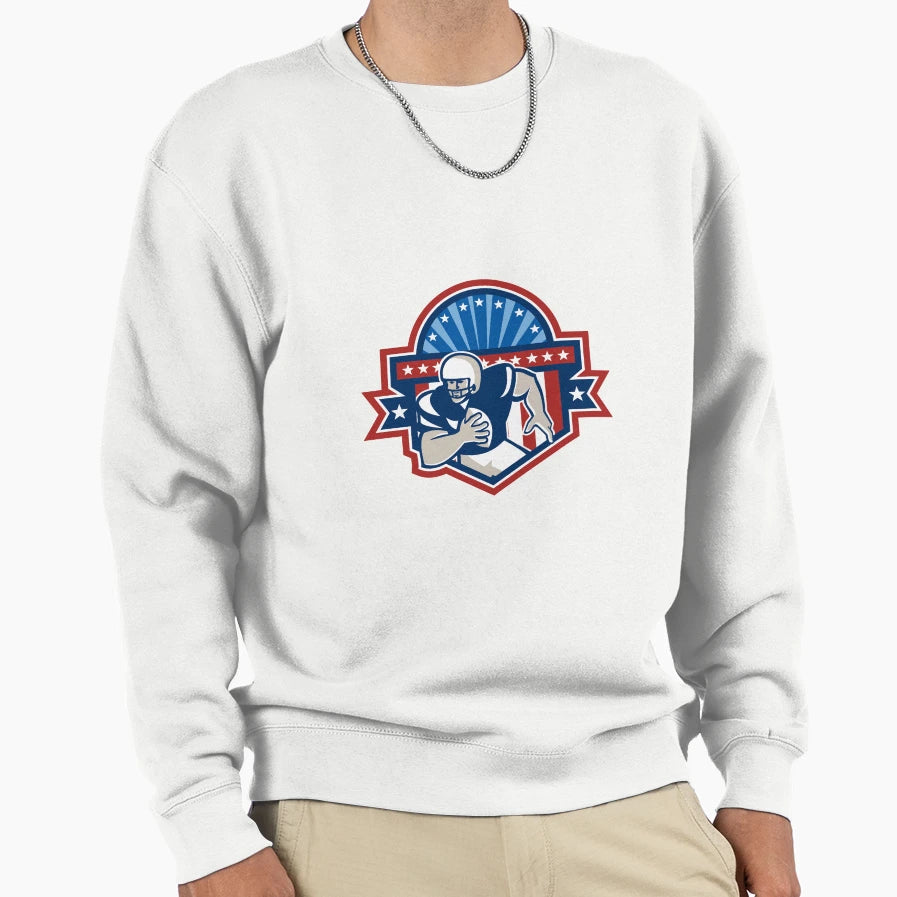 American Football Qb Quarterback Sweatshirt - Graphic Print for Adults - T-Shirt, Sweatshirt, Hoodie