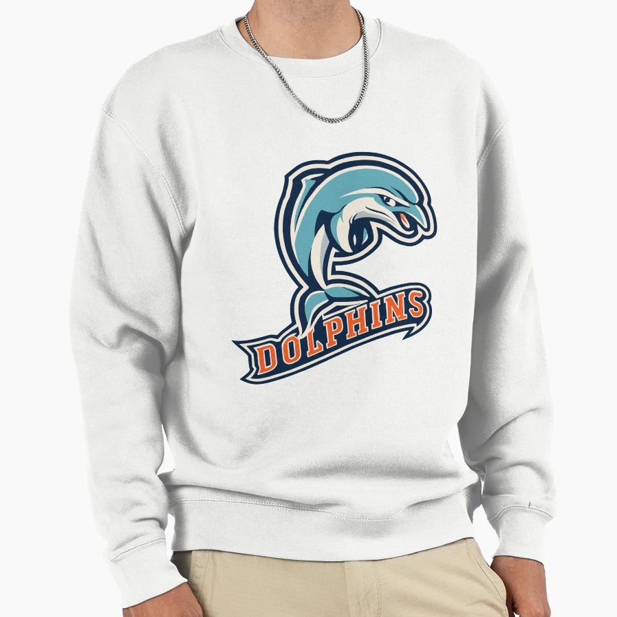 Dolphins Nrl Sweatshirt - Minimalist Print for Adults - T-Shirt, Sweatshirt, Hoodie