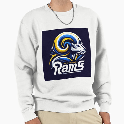 Rams Football Sweatshirt - Minimalist Print for Adults - T-Shirt, Sweatshirt, Hoodie