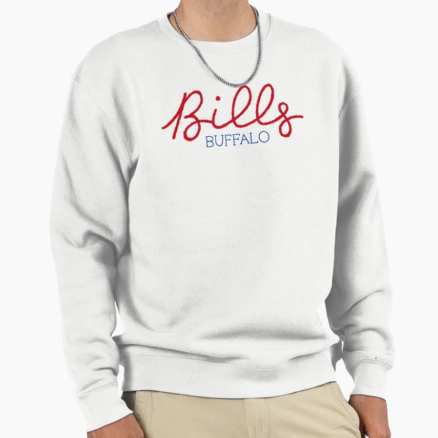 Buffalo Bills Handwritten Sweatshirt - Aesthetic Graphic Unisex - T-Shirt, Sweatshirt, Hoodie