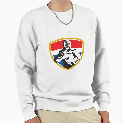 Kendo Swordsman Crest Sweatshirt - Fun Novelty Design for Adults - T-Shirt, Sweatshirt, Hoodie