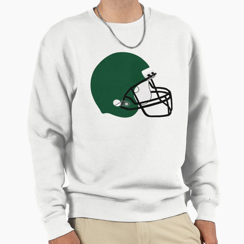 Green Football Helmet Sweatshirt - Unique Graphic for Adults - T-Shirt, Sweatshirt, Hoodie