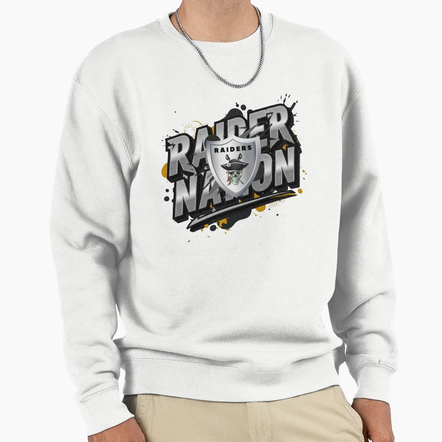Raider Nation Born Vegas Exclusive Sweatshirt - Custom Art Print Men Women - T-Shirt, Sweatshirt, Hoodie