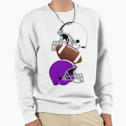Footballs And Helmets Pattern Sweatshirt - Novelty Apparel for Adults - T-Shirt, Sweatshirt, Hoodie