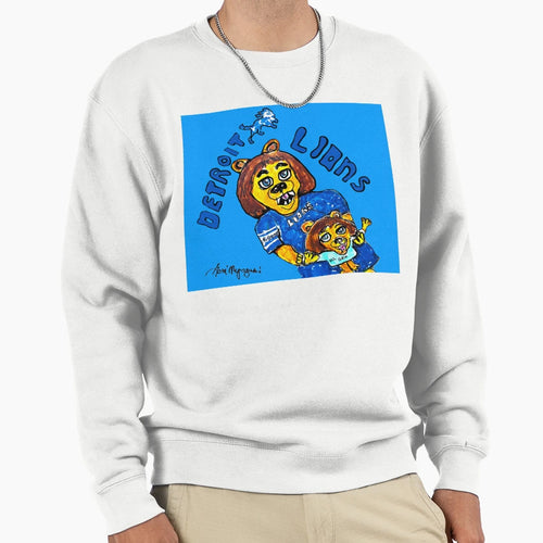 Detroit Lions Roary And His Cub Nfl Sweatshirt - Graphic Print for Adults - T-Shirt, Sweatshirt, Hoodie
