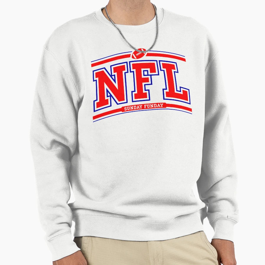Sunday Funday Footbal Fan Sweatshirt - Novelty Apparel Unisex - T-Shirt, Sweatshirt, Hoodie