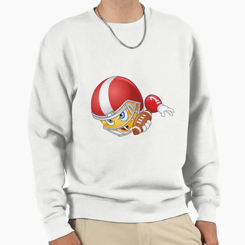 American Football Player Emoji Sweatshirt - Minimalist Print Men Women - T-Shirt, Sweatshirt, Hoodie
