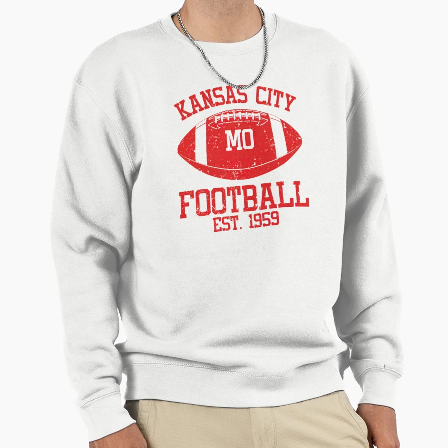 Kansas City Football Sweatshirt - Minimalist Print Men Women - T-Shirt, Sweatshirt, Hoodie