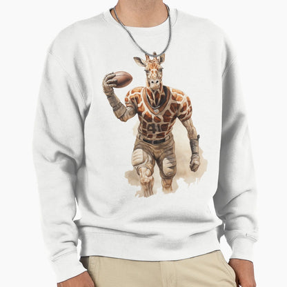 Giraffe As American Football Player Sweatshirt - Minimalist Print Unisex - T-Shirt, Sweatshirt, Hoodie