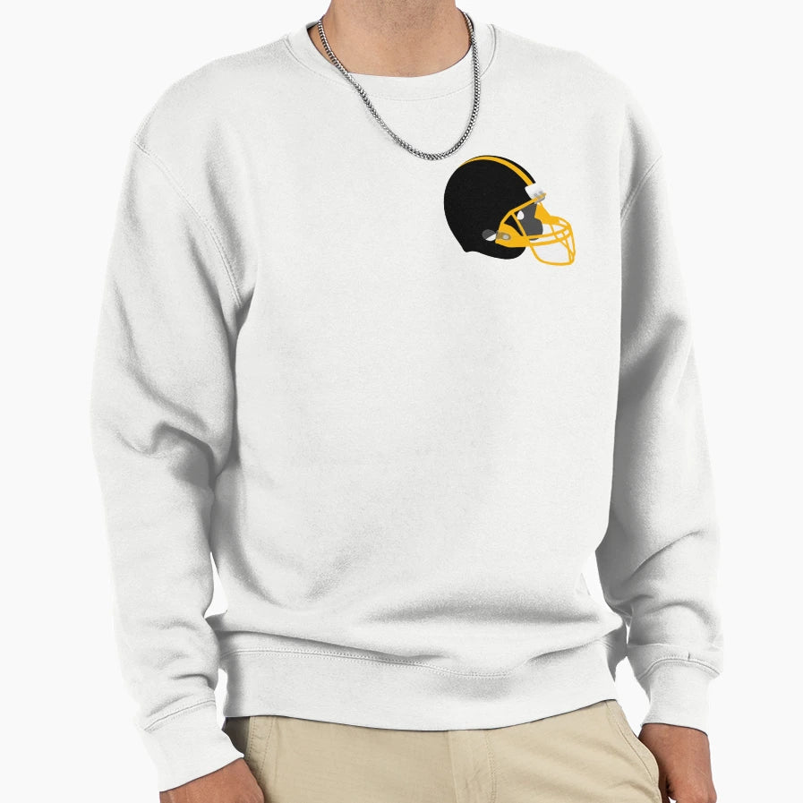 American Football Helmet Black Sweatshirt - Casual Everyday Wear Men Women - T-Shirt, Sweatshirt, Hoodie