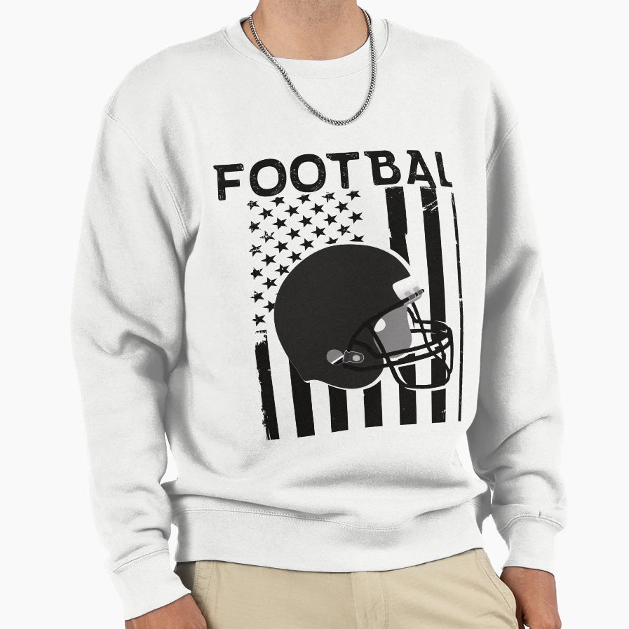Usa Flag July 4Th Football Sweatshirt - Fun Novelty Design Men Women - T-Shirt, Sweatshirt, Hoodie