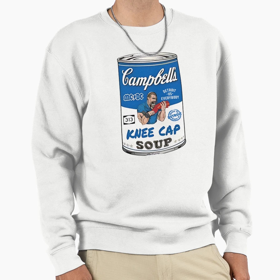 Detroit Lions Kneecap Soup Sweatshirt - Novelty Apparel for Adults - T-Shirt, Sweatshirt, Hoodie