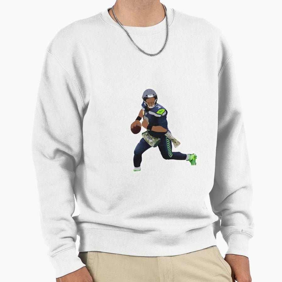 Russell Wilson Sweatshirt - Graphic Print Men Women - T-Shirt, Sweatshirt, Hoodie