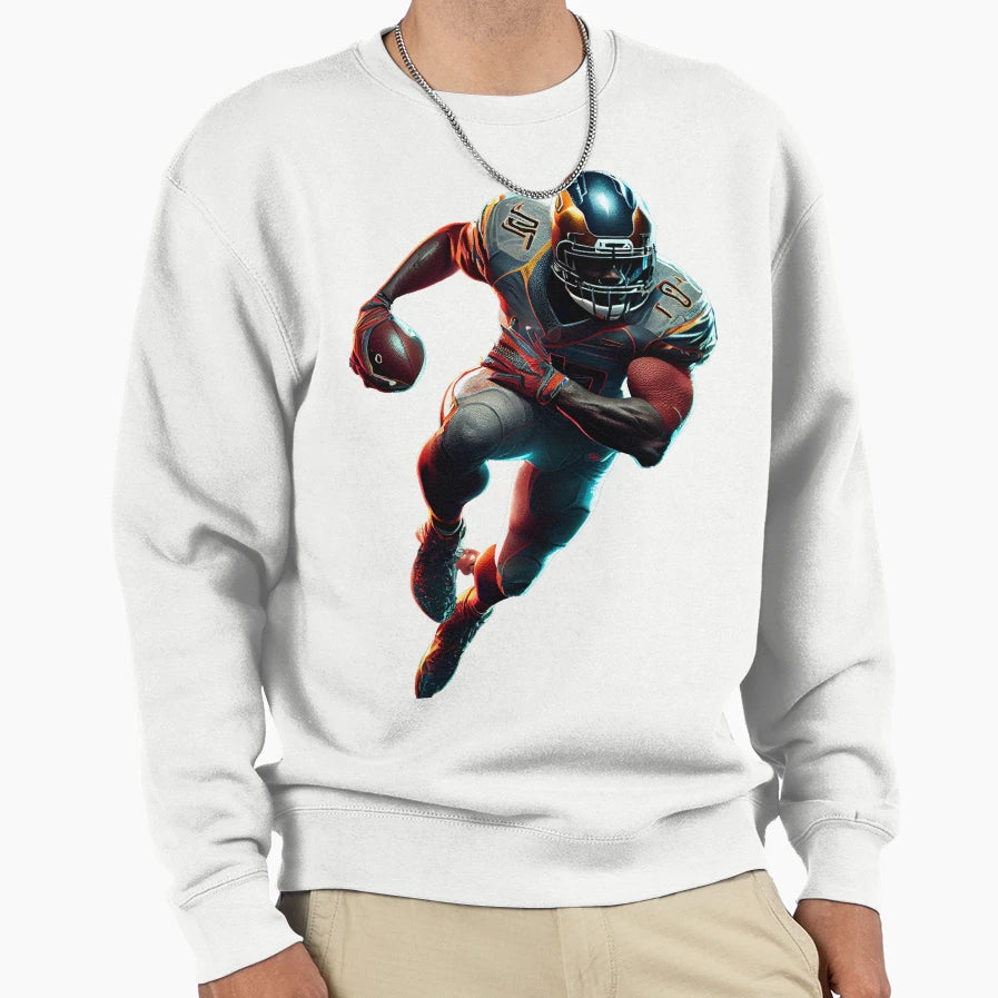 American Football Player Sweatshirt - Casual Everyday Wear for Adults - T-Shirt, Sweatshirt, Hoodie