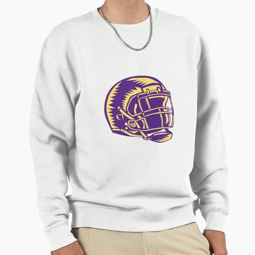 American Football Helmet Woodcut Sweatshirt - Trendy Graphic Men Women - T-Shirt, Sweatshirt, Hoodie