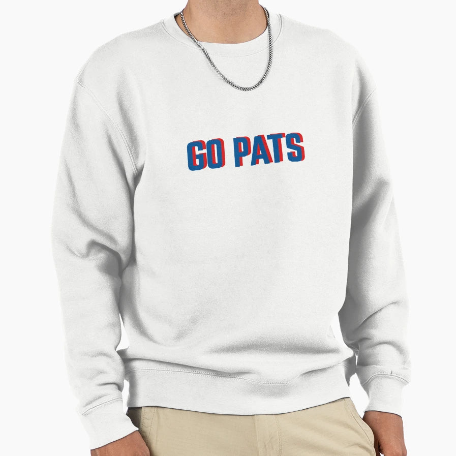 Go Pats Sweatshirt - Minimalist Print Men Women - T-Shirt, Sweatshirt, Hoodie