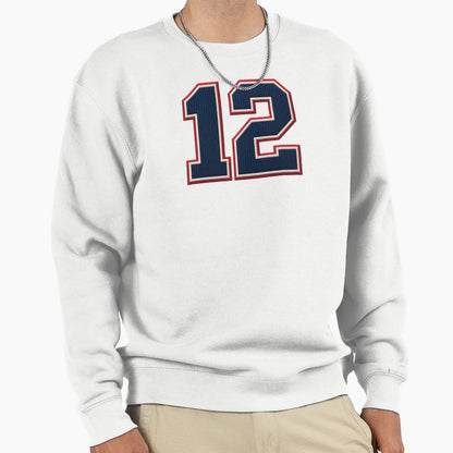 Number 12 New England Tom Patriots Sweatshirt - Trendy Graphic Unisex - T-Shirt, Sweatshirt, Hoodie