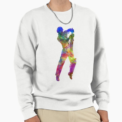 Cricket Player Batsman Silhouette 05 Sweatshirt - Graphic Print for Adults - T-Shirt, Sweatshirt, Hoodie