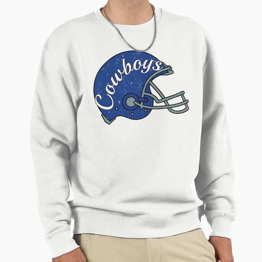 Cowboys Helmet Sweatshirt - Novelty Apparel for Adults - T-Shirt, Sweatshirt, Hoodie