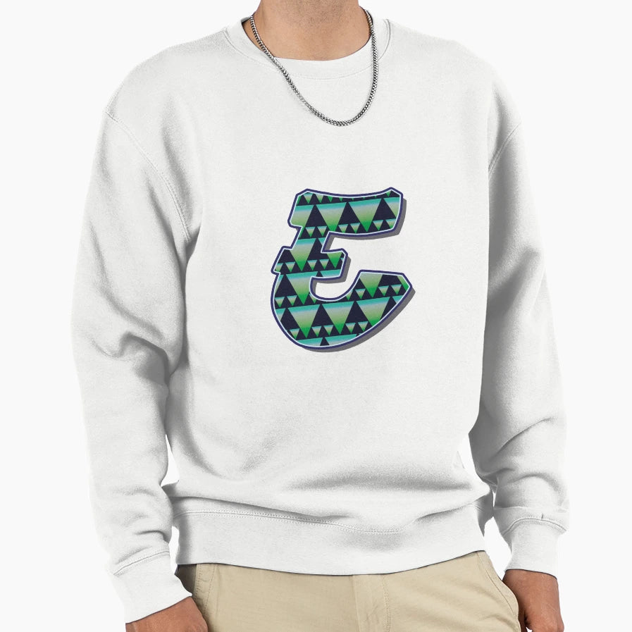 Letter E Pattern Sweatshirt - Unique Graphic Men Women - T-Shirt, Sweatshirt, Hoodie