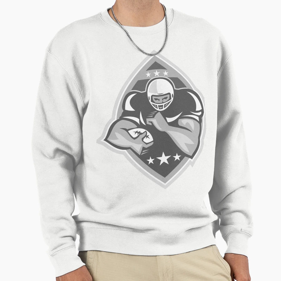 American Football Player Running Sweatshirt - Novelty Apparel Unisex - T-Shirt, Sweatshirt, Hoodie