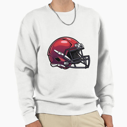 Red Football Helmet Sweatshirt - Aesthetic Graphic Men Women - T-Shirt, Sweatshirt, Hoodie