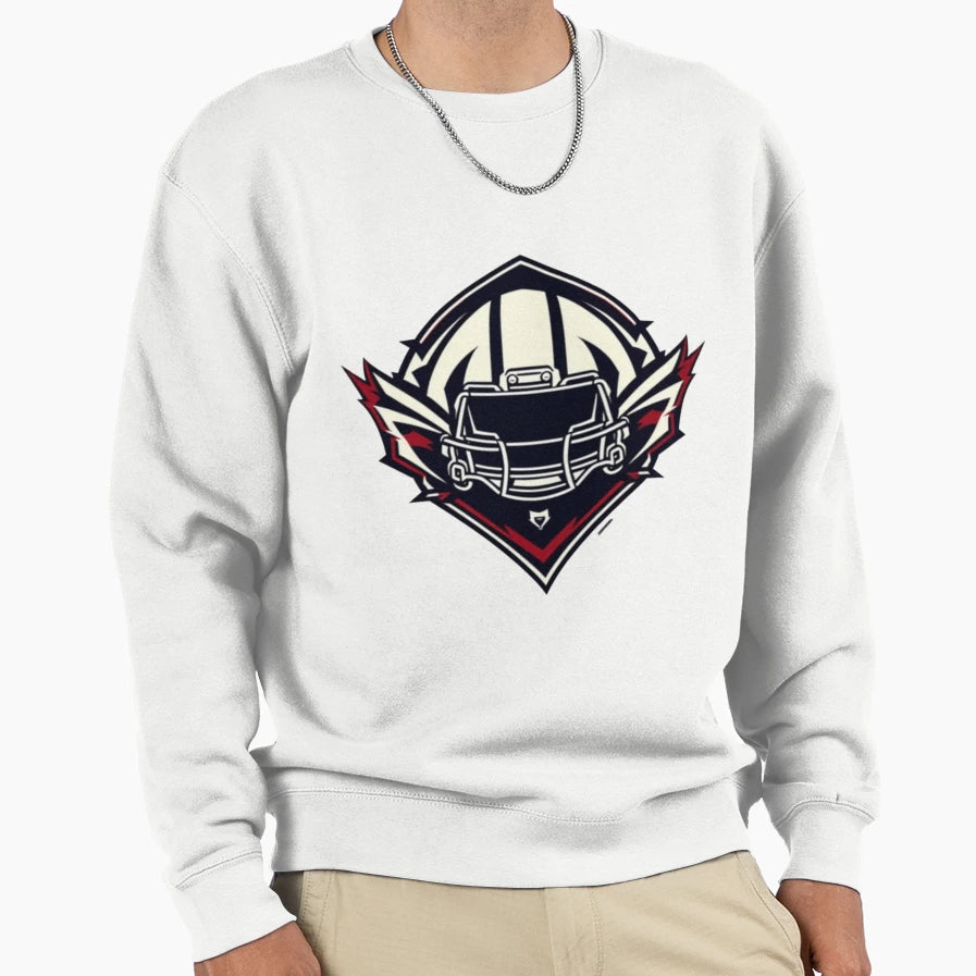 American Football Logo Helmet Sweatshirt - Casual Everyday Wear Men Women - T-Shirt, Sweatshirt, Hoodie