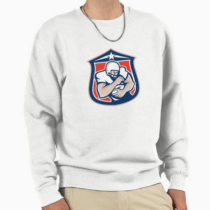 American Football Holding Ball Shield Sweatshirt - Novelty Apparel Unisex - T-Shirt, Sweatshirt, Hoodie
