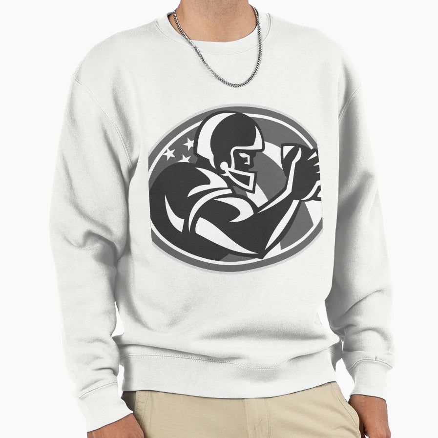 American Football Player Side Sweatshirt - Custom Art Print for Adults - T-Shirt, Sweatshirt, Hoodie