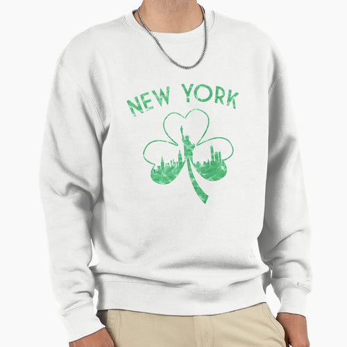 Irish New York 2 Green New York Sweatshirt - Novelty Apparel for Adults - T-Shirt, Sweatshirt, Hoodie