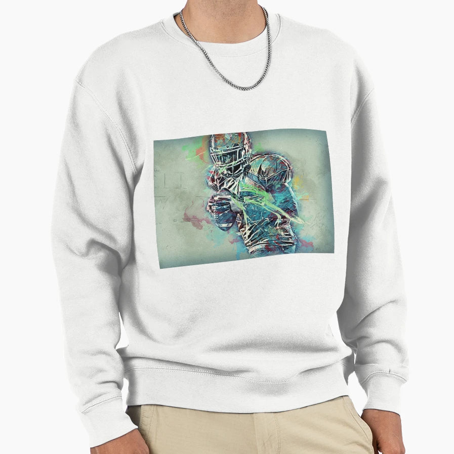American Football Player Sweatshirt - Fun Novelty Design Men Women - T-Shirt, Sweatshirt, Hoodie