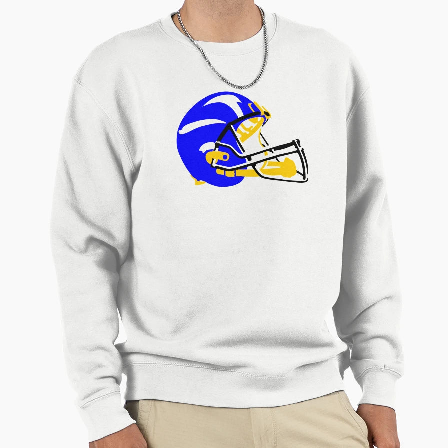 Football Helmet Sweatshirt - Minimalist Print Unisex - T-Shirt, Sweatshirt, Hoodie