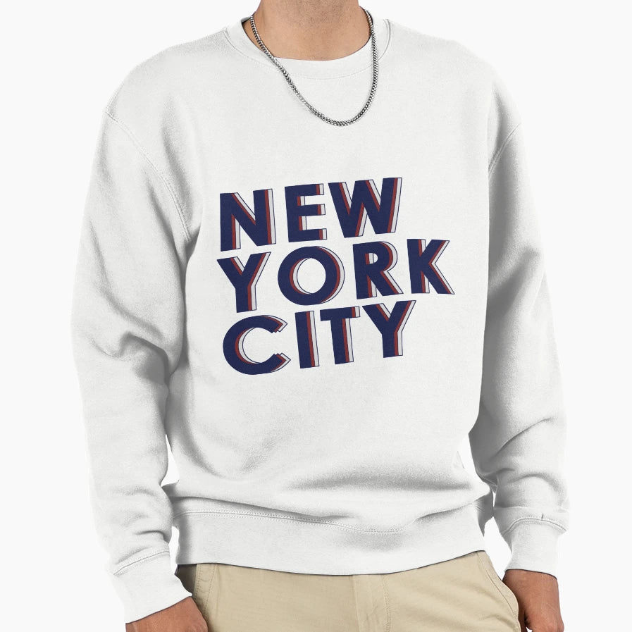 New York City Text Sweatshirt - Minimalist Print for Adults - T-Shirt, Sweatshirt, Hoodie