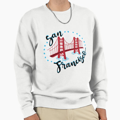 San Francisco Golden Gate Bridge Sweatshirt - Minimalist Print Men Women - T-Shirt, Sweatshirt, Hoodie