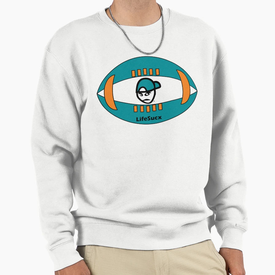 Miami Dolphins Colors Lifesucx Sweatshirt - Casual Everyday Wear Men Women - T-Shirt, Sweatshirt, Hoodie