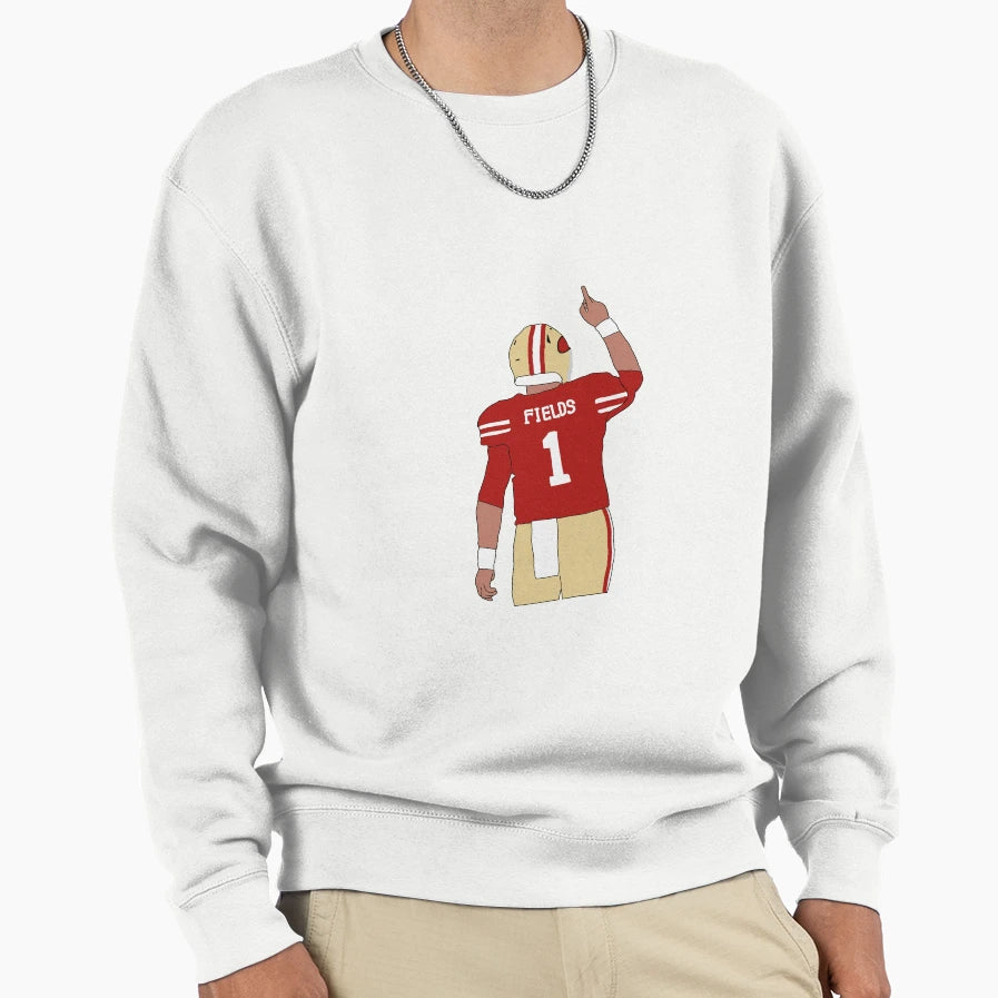 San Francisco 49Ers Justin Fields Sweatshirt - Unique Graphic for Adults - T-Shirt, Sweatshirt, Hoodie